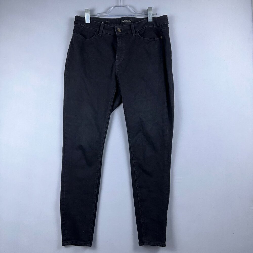 Talbots Jegging Jeans Womens Size 14W Flawless Five Pockets Mid Rise Black